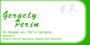 gergely perin business card